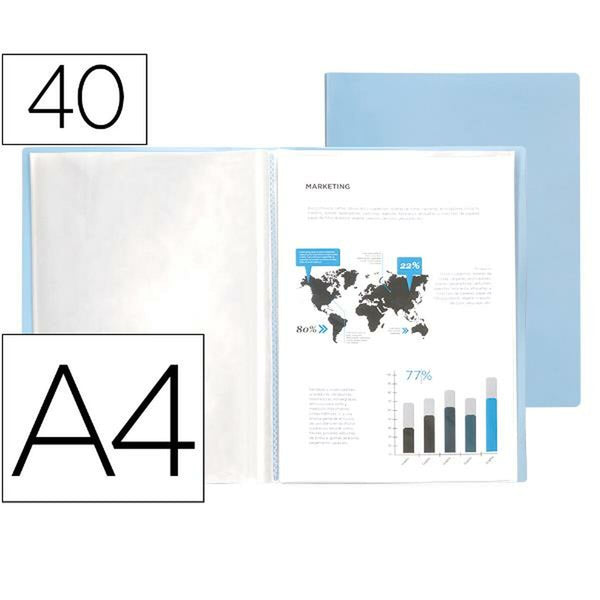 Faltblatt Liderpapel EC82 Blau A4