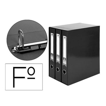 Ringbuch Liderpapel MD32 A4 Schwarz 3 Stück