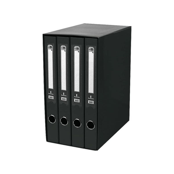 Ringbuch Liderpapel MD42 Schwarz Mittel 4 Stück