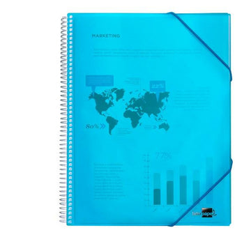 Faltblatt Liderpapel EC13 Blau A4