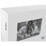 Dekorative Box DKD Home Decor Weiß Kristall Holz MDF Romantisch Fotorahmen Zähler