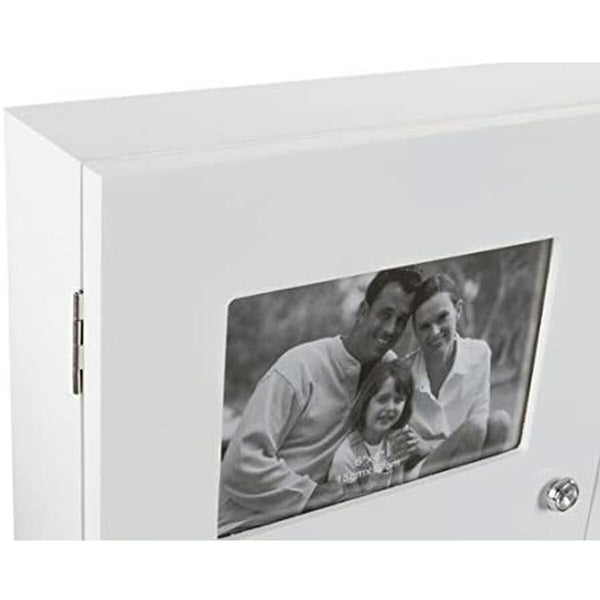 Dekorative Box DKD Home Decor Weiß Kristall Holz MDF Romantisch Fotorahmen Zähler