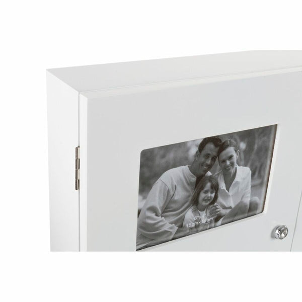 Dekorative Box DKD Home Decor Weiß Kristall Holz MDF Romantisch Fotorahmen Zähler