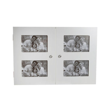 Dekorative Box DKD Home Decor Weiß Kristall Holz MDF Romantisch Fotorahmen Zähler
