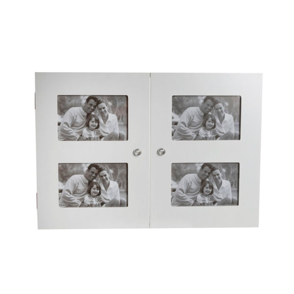 Dekorative Box DKD Home Decor Weiß Kristall Holz MDF Romantisch Fotorahmen Zähler
