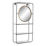 Badezimmerregal DKD Home Decor Kristall Schwarz Metall (32 x 12 x 65 cm)