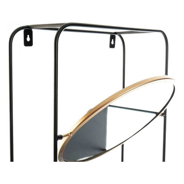 Badezimmerregal DKD Home Decor Kristall Schwarz Metall (32 x 12 x 65 cm)