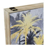 Dekorative Box DKD Home Decor Schwarz Gold Holz MDF Palmen Tropical Zähler (2 Stück)