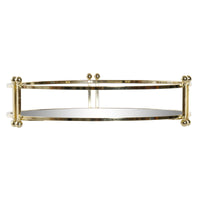 Tablett für Snacks DKD Home Decor 21,5 x 21,5 x 5,5 cm Spiegel Gold Metall Glam
