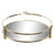 Tablett für Snacks DKD Home Decor 21,5 x 21,5 x 5,5 cm Spiegel Gold Metall Glam