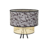 Stehlampe DKD Home Decor natürlich Schwarz Metall Palmen Polyester Kolonial (60 x 60 x 129 cm)