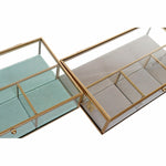 Box-Schmuckkästchen DKD Home Decor Kristall Metall grün Hellgrau (27 x 15 x 5,5 cm) (2 Stück)