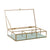 Box-Schmuckkästchen DKD Home Decor Kristall Metall grün Hellgrau (27 x 15 x 5,5 cm) (2 Stück)