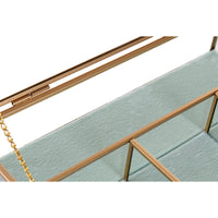 Box-Schmuckkästchen DKD Home Decor Kristall Metall grün Hellgrau (27 x 15 x 5,5 cm) (2 Stück)