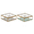 Box-Schmuckkästchen DKD Home Decor grün Hellgrau Metall Kristall 15 x 15 x 5,5 cm (2 Stück)