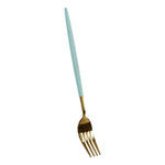 Besteckset DKD Home Decor grün Gold Edelstahl 1,5 x 0,5 x 22,3 cm 16 Stücke
