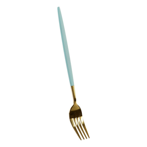 Besteckset DKD Home Decor grün Gold Edelstahl 1,5 x 0,5 x 22,3 cm 16 Stücke