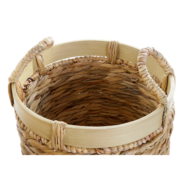 Korb-Set DKD Home Decor Braun natürlich Bambus Binsen Tropical 35 x 35 x 30,5 cm 35 x 35 x 31 cm 3 Stücke