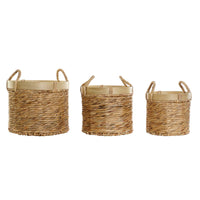 Korb-Set DKD Home Decor Braun natürlich Bambus Binsen Tropical 35 x 35 x 30,5 cm 35 x 35 x 31 cm 3 Stücke