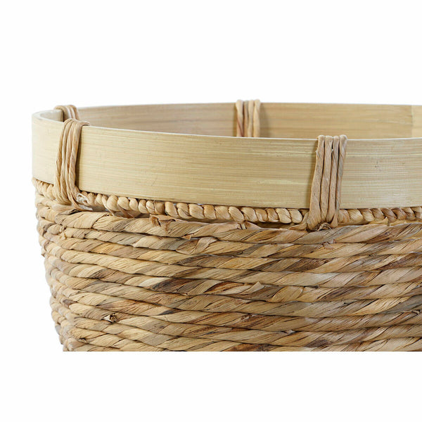 Korb-Set DKD Home Decor Braun natürlich Bambus Binsen Tropical 40 x 40 x 23 cm 3 Stücke