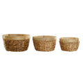 Korb-Set DKD Home Decor Braun natürlich Bambus Binsen Tropical 40 x 40 x 23 cm 3 Stücke