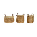Korb-Set DKD Home Decor Braun natürlich Bambus Binsen Tropical 40 x 40 x 24 cm 4 Kg 3 Stücke