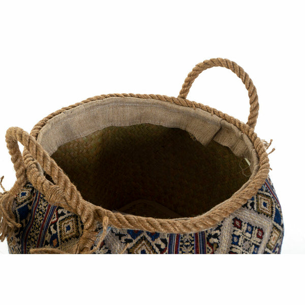 Korb DKD Home Decor Bunt Naturfaser Boho 30 x 30 x 30 cm 2 Stücke (2 Stück)