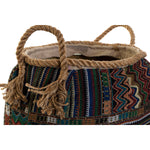 Korb DKD Home Decor Bunt Naturfaser Boho 30 x 30 x 30 cm 2 Stücke (2 Stück)