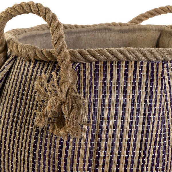 Mehrzweckkorb DKD Home Decor Blau Rot natürlich Naturfaser (2 Stück)