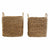 Korb-Set DKD Home Decor Braun natürlich Binsen (2 Stücke)