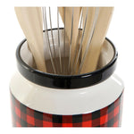 Gefäß für Küchenutensilien DKD Home Decor Edelstahl Kiefer Dolomite 11,5 x 11,5 x 26 cm 1 L