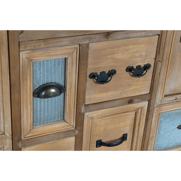 Anrichte DKD Home Decor   Braun Schwarz Grau natürlich Holz Metall 116 x 35 x 82 cm