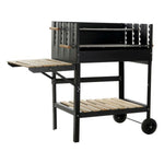 Holzkohlegrill mit Rädern DKD Home Decor Schwarz natürlich Metall Stahl 113 x 51 x 97 cm (113 x 51 x 97 cm)