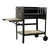 Holzkohlegrill mit Rädern DKD Home Decor Schwarz natürlich Metall Stahl 113 x 51 x 97 cm (113 x 51 x 97 cm)