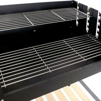Holzkohlegrill mit Rädern DKD Home Decor Schwarz natürlich Metall Stahl 113 x 51 x 97 cm (113 x 51 x 97 cm)