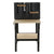 Holzkohlegrill mit Rädern DKD Home Decor Schwarz natürlich Metall Stahl 113 x 51 x 97 cm (113 x 51 x 97 cm)