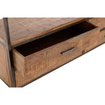 Regal DKD Home Decor Schwarz Metall Braun Akazienholz 145 x 35 x 190 cm