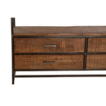 Regal DKD Home Decor Schwarz Metall Braun Akazienholz 145 x 35 x 190 cm