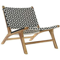 Havestol DKD Home Decor Weiß Schwarz natürlich PVC Teakholz 65 x 80 x 68 cm