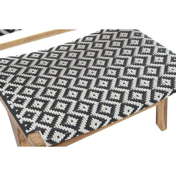 Havestol DKD Home Decor Weiß Schwarz natürlich PVC Teakholz 65 x 80 x 68 cm