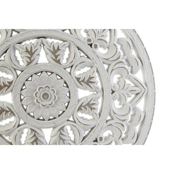 Wanddekoration DKD Home Decor Weiß Mandala Indianer Antiker Finish 30 x 2 x 30 cm (2 Stück)