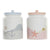 Gefäß DKD Home Decor Dolomite Blau Bunt Hellrosa Mediterraner 15 x 15 x 22 cm (2 Stück)