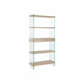 Regal DKD Home Decor 90 x 35 x 180 cm Kristall natürlich Holz Durchsichtig Holz MDF