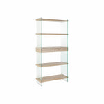 Regal DKD Home Decor 90 x 35 x 180 cm Kristall natürlich Holz Durchsichtig Holz MDF