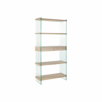 Regal DKD Home Decor 90 x 35 x 180 cm Kristall natürlich Holz Durchsichtig Holz MDF