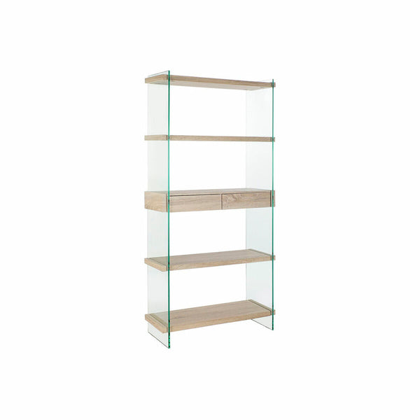 Regal DKD Home Decor 90 x 35 x 180 cm Kristall natürlich Holz Durchsichtig Holz MDF