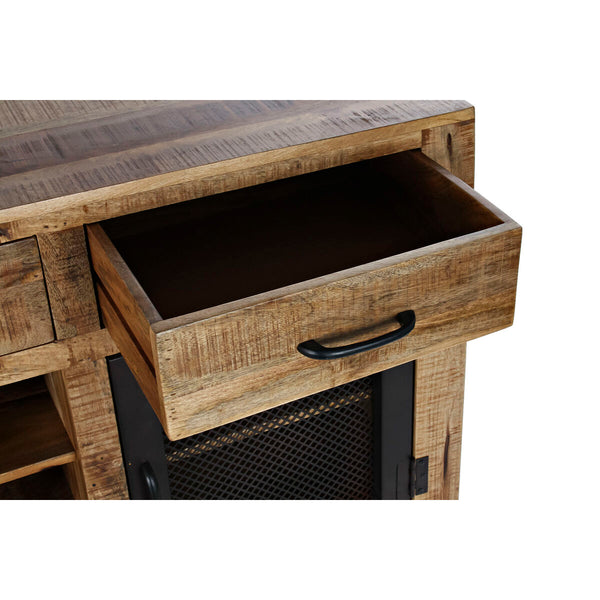 Anrichte DKD Home Decor Schwarz Grau Dunkelbraun Metall Mango-Holz 150 x 43 x 90 cm