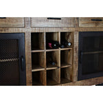 Anrichte DKD Home Decor Schwarz Grau Dunkelbraun Metall Mango-Holz 150 x 43 x 90 cm