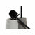 Toilettenbürste DKD Home Decor Hellgrau Dunkelgrau Stahl Steingut Scandi 10 x 10 x 39 cm (2 Stück)