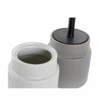 Toilettenbürste DKD Home Decor Hellgrau Dunkelgrau Stahl Steingut Scandi 10 x 10 x 39 cm (2 Stück)
